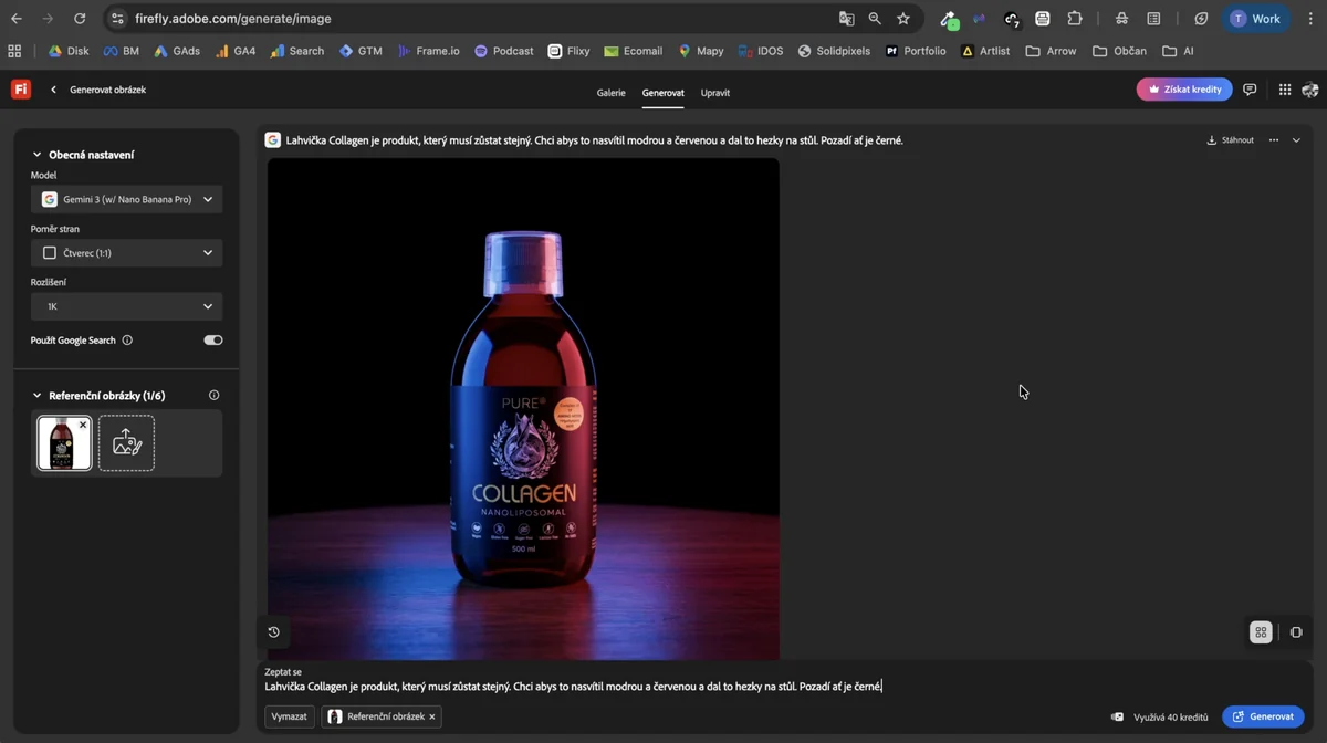Ukázka z kurzu - generování produktových obrázků